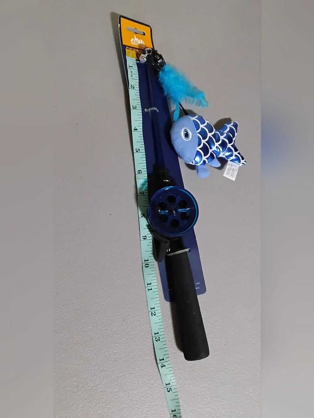 Pawsitively Fun! Fishing Rod Cat Toy with Retractable Crinkle Teaser